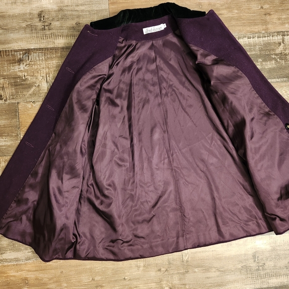 Alfred Dunner purple wool trench coat Size 18 - Picture 9 of 12